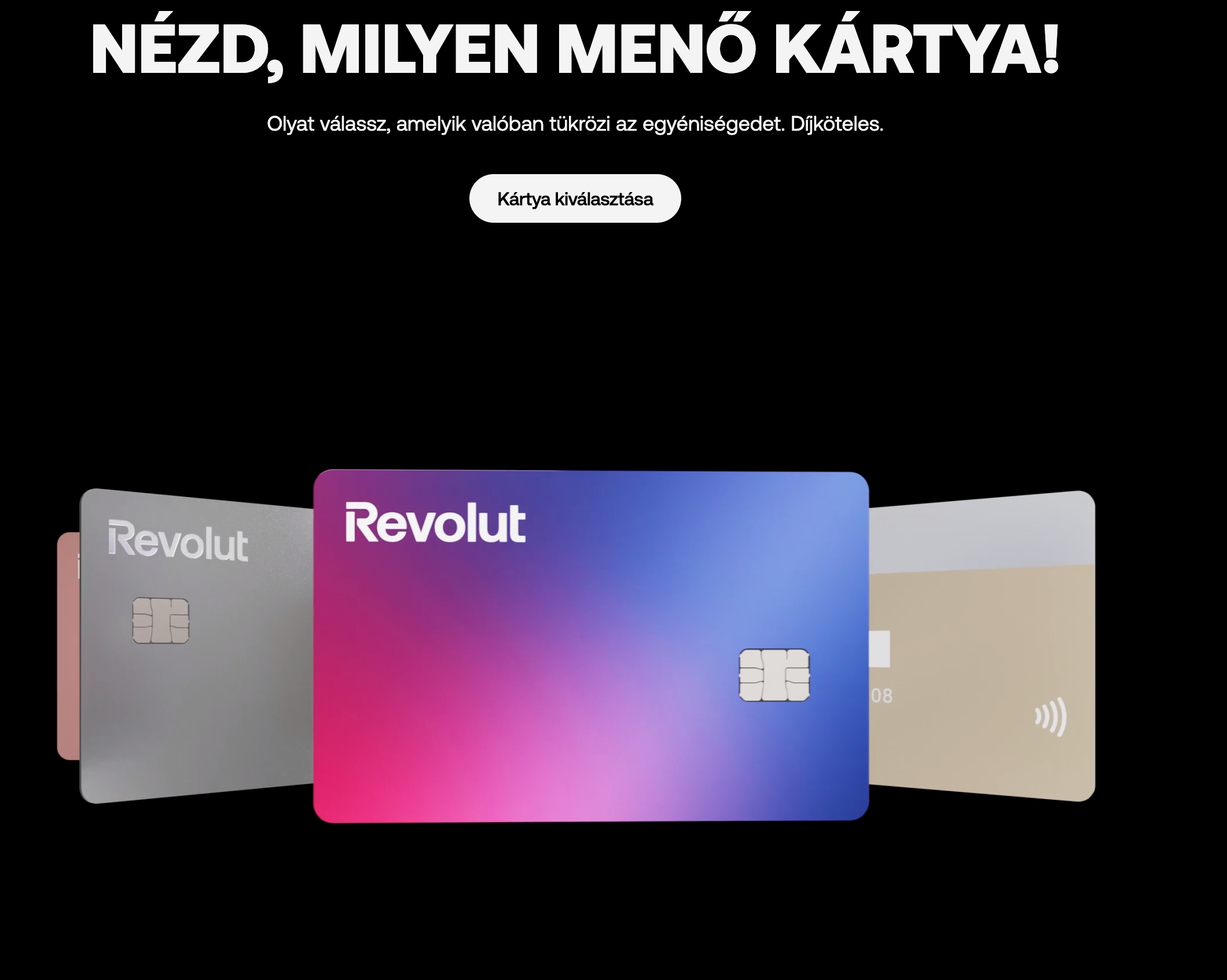 Revolut új design honlap