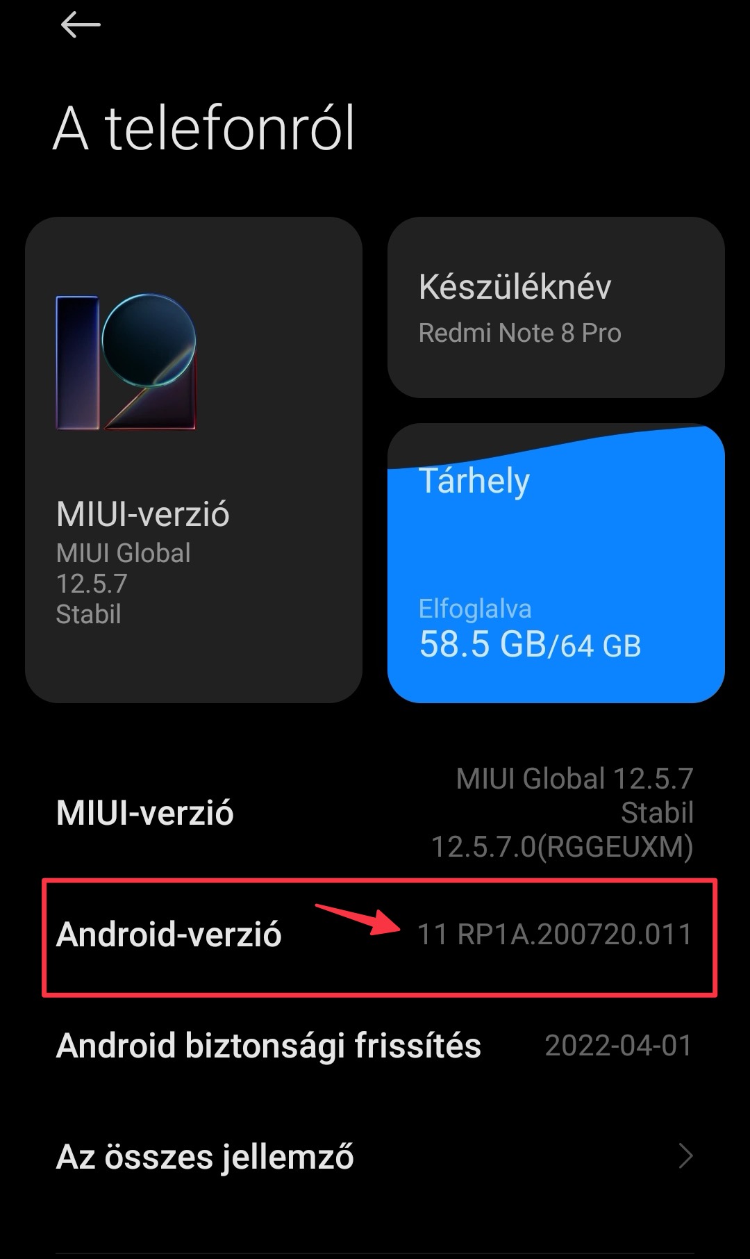 Android verzió száma