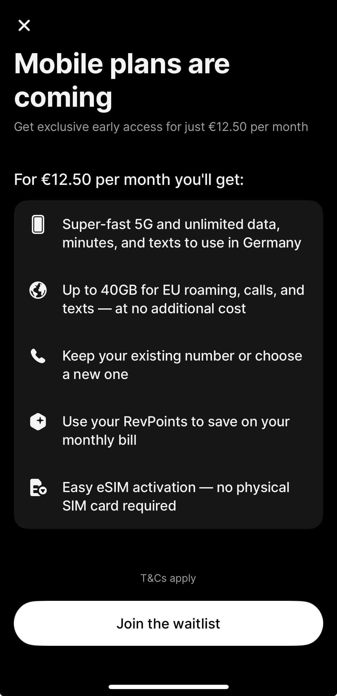 Revolut mobilszolgáltatás Németországban