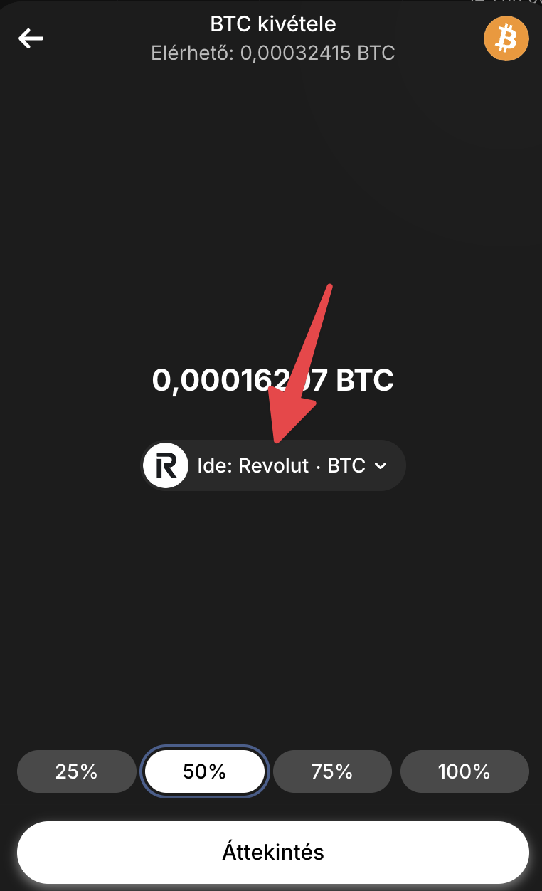 Revolut X kripto kivétele