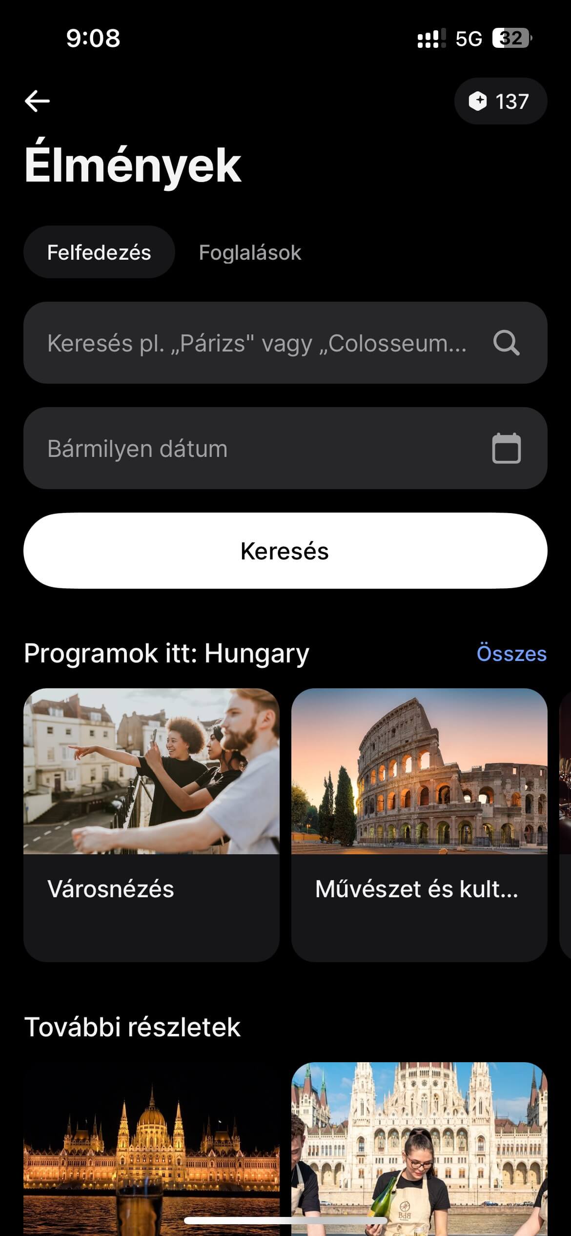 Revolut élmények foglalása